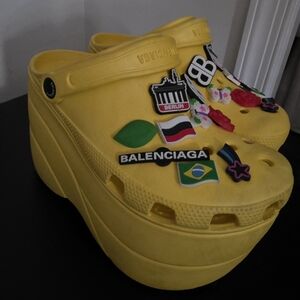 SOLD Yellow Balenciaga Platform Crocs